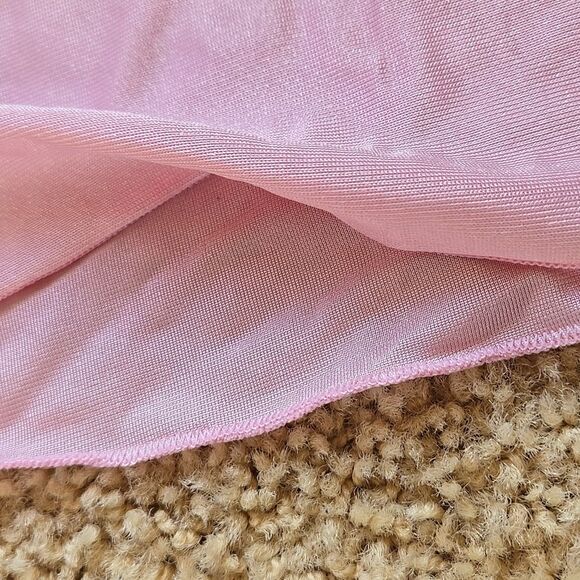 Pink Backless Crop Camisole Top one size as is silky pj feminine lingerie tank - Picture 6 of 12